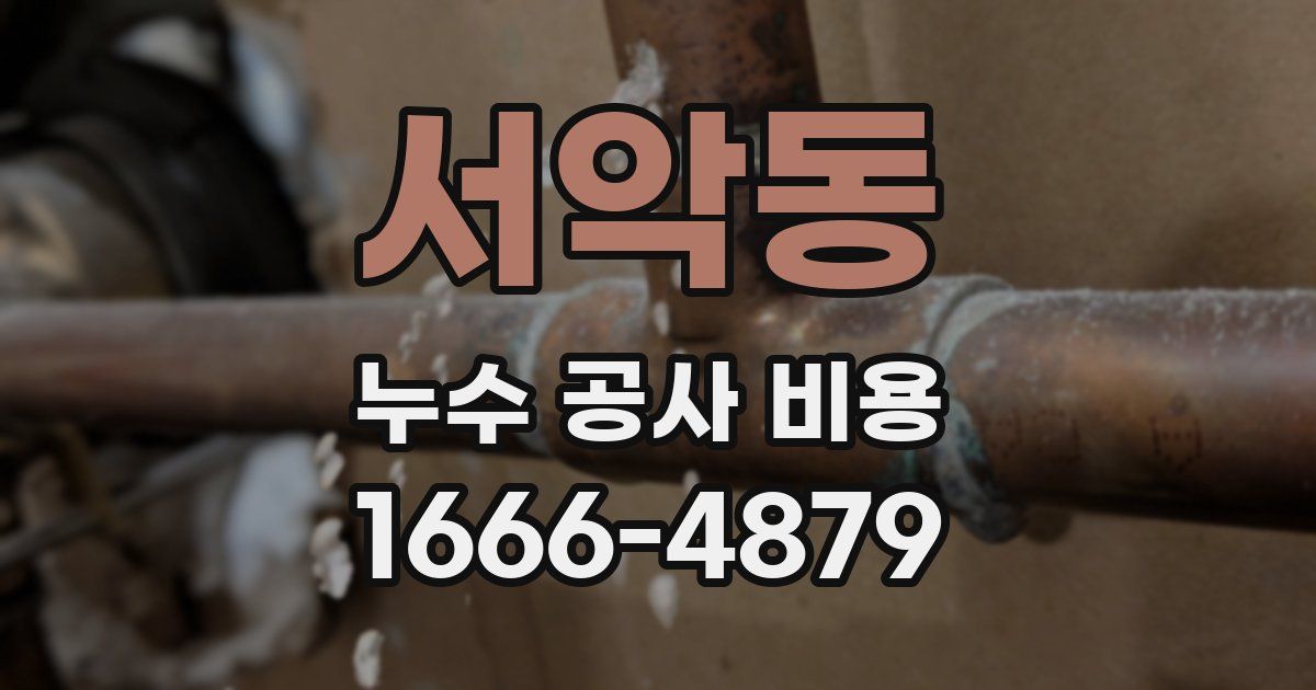 서악동 누수 공사 비용