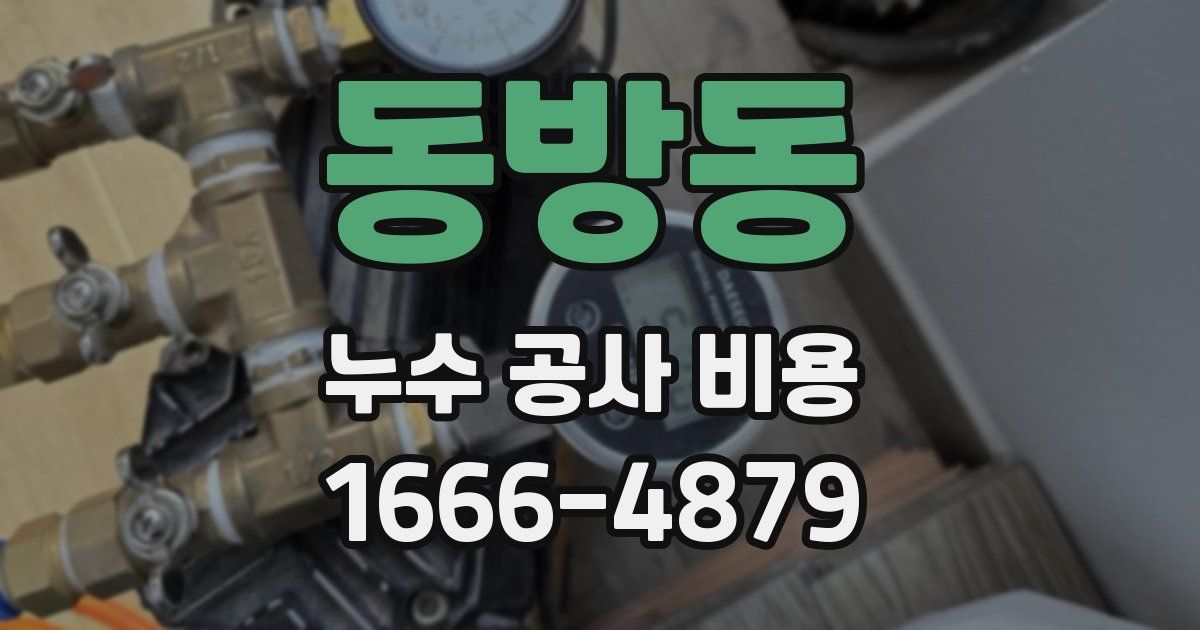 동방동 누수 공사 비용