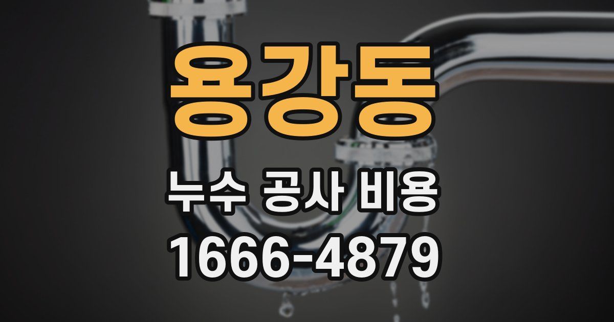 용강동 누수 공사 비용