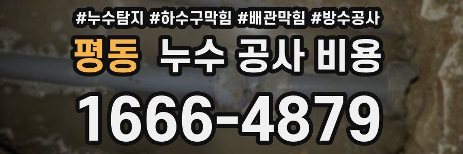 평동 누수 공사 비용