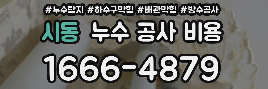시동 누수 공사 비용