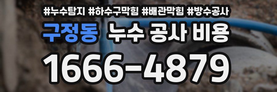 구정동 누수 공사 비용