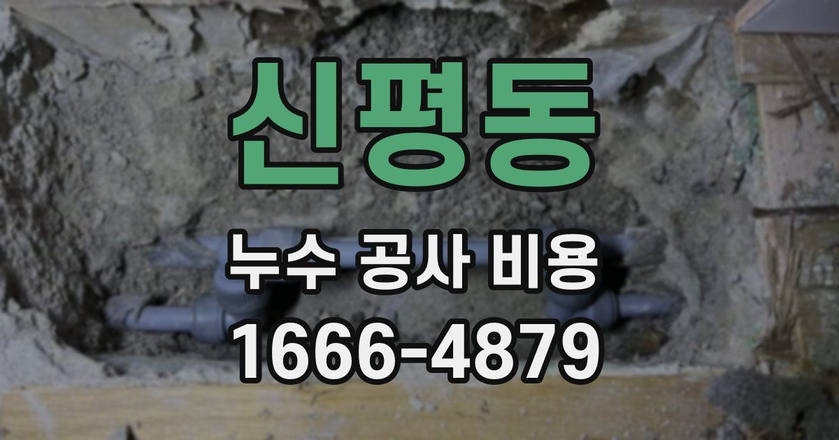 신평동 누수 공사 비용