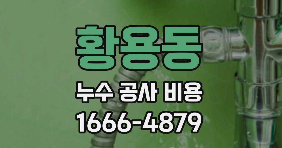 황용동 누수 공사 비용