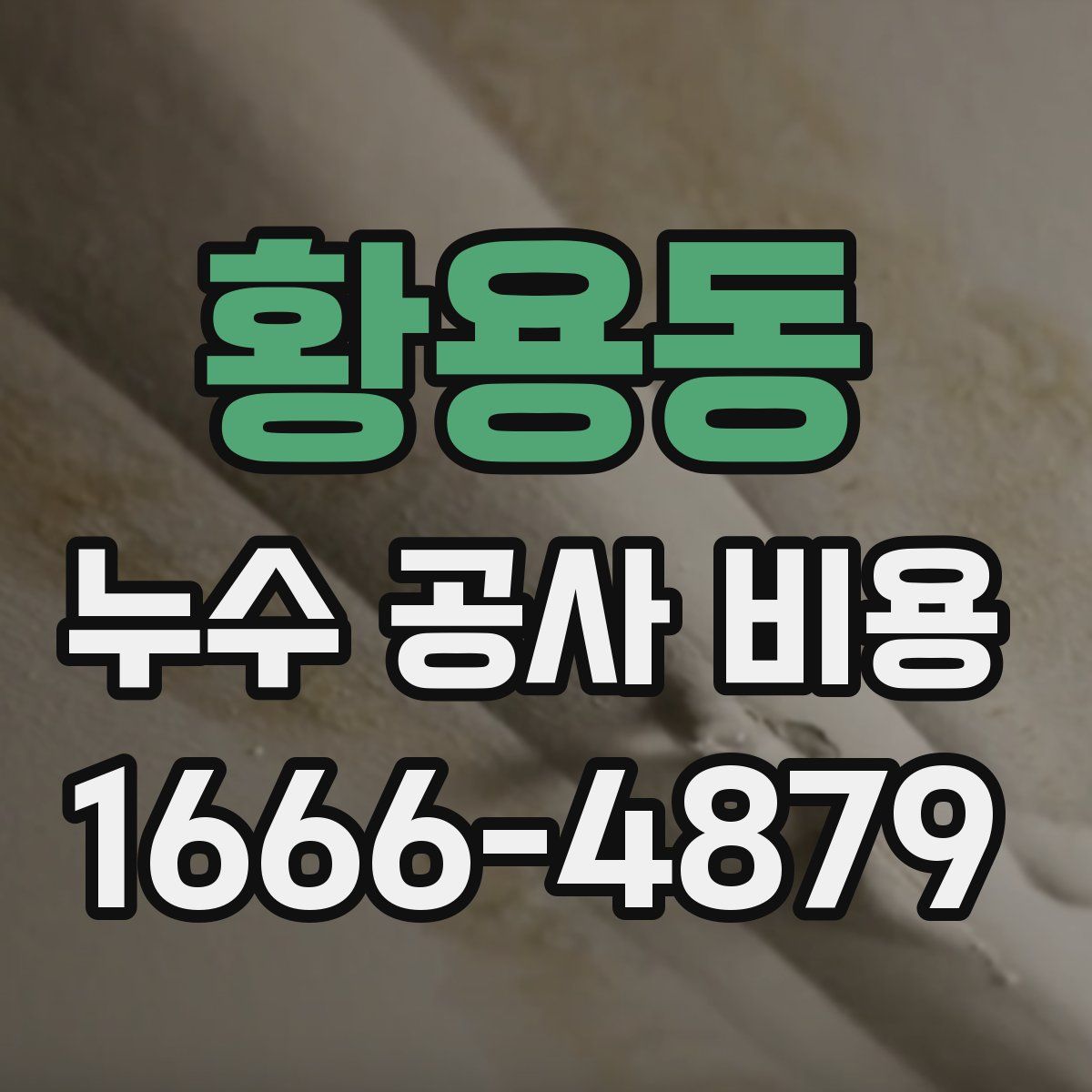 황용동 누수 공사 비용