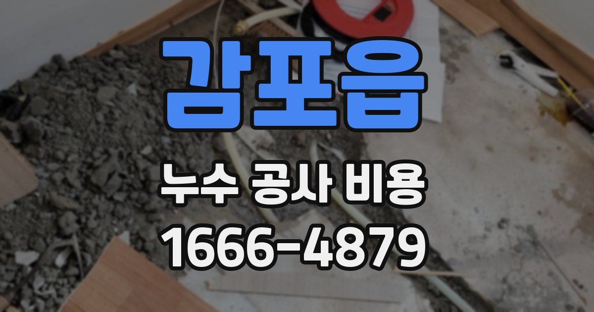 감포읍 누수 공사 비용