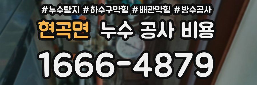 현곡면 누수 공사 비용