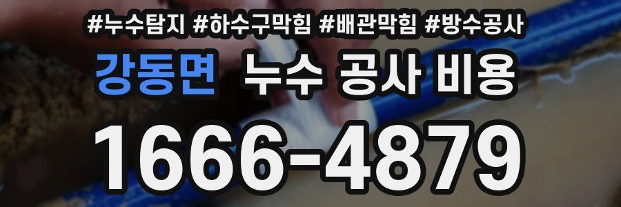 강동면 누수 공사 비용