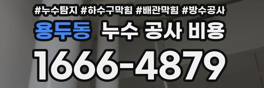 용두동 누수 공사 비용