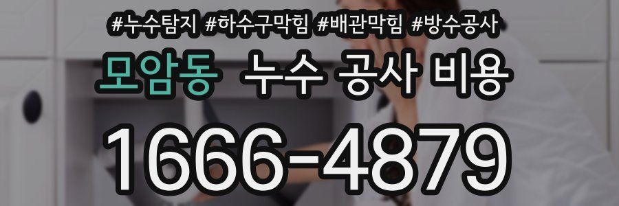 모암동 누수 공사 비용