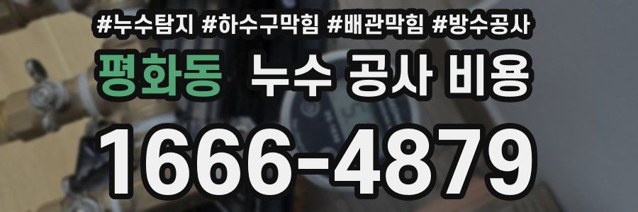 평화동 누수 공사 비용
