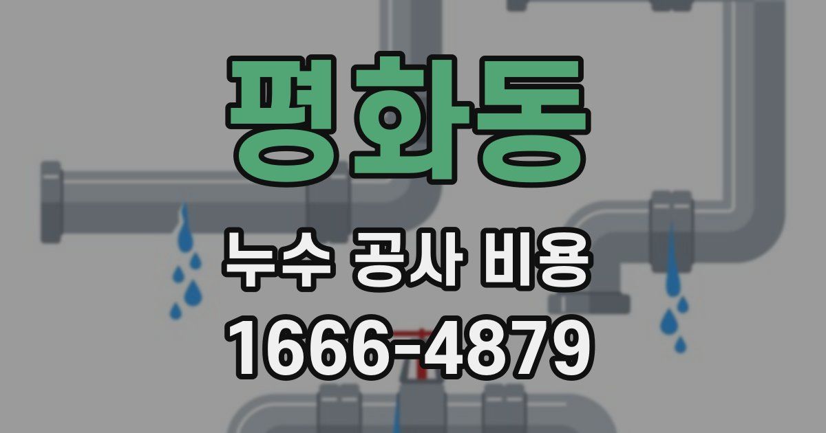 평화동 누수 공사 비용