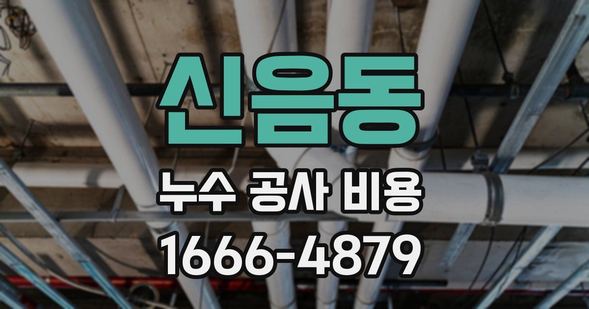 신음동 누수 공사 비용