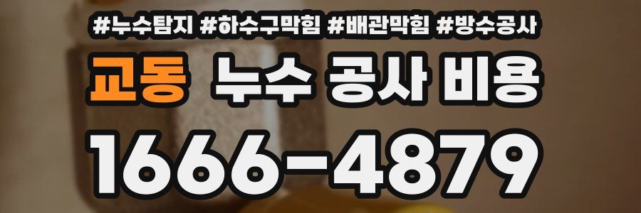교동 누수 공사 비용