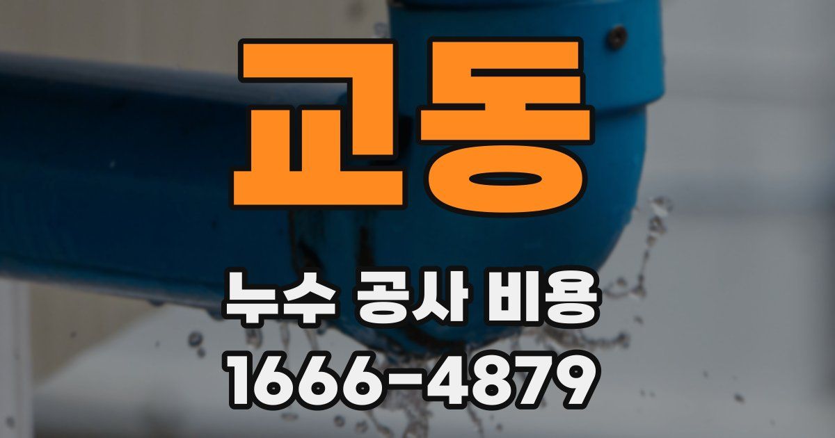 교동 누수 공사 비용