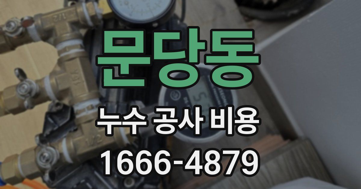 문당동 누수 공사 비용
