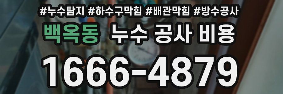백옥동 누수 공사 비용