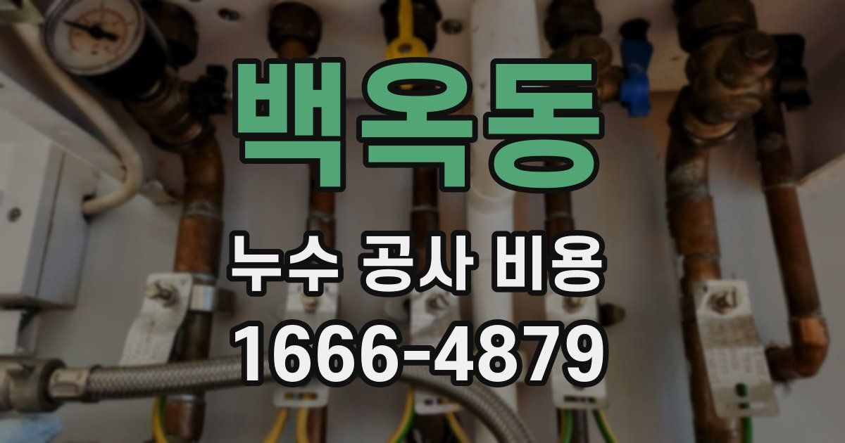 백옥동 누수 공사 비용