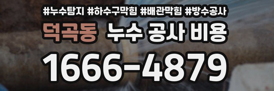 덕곡동 누수 공사 비용