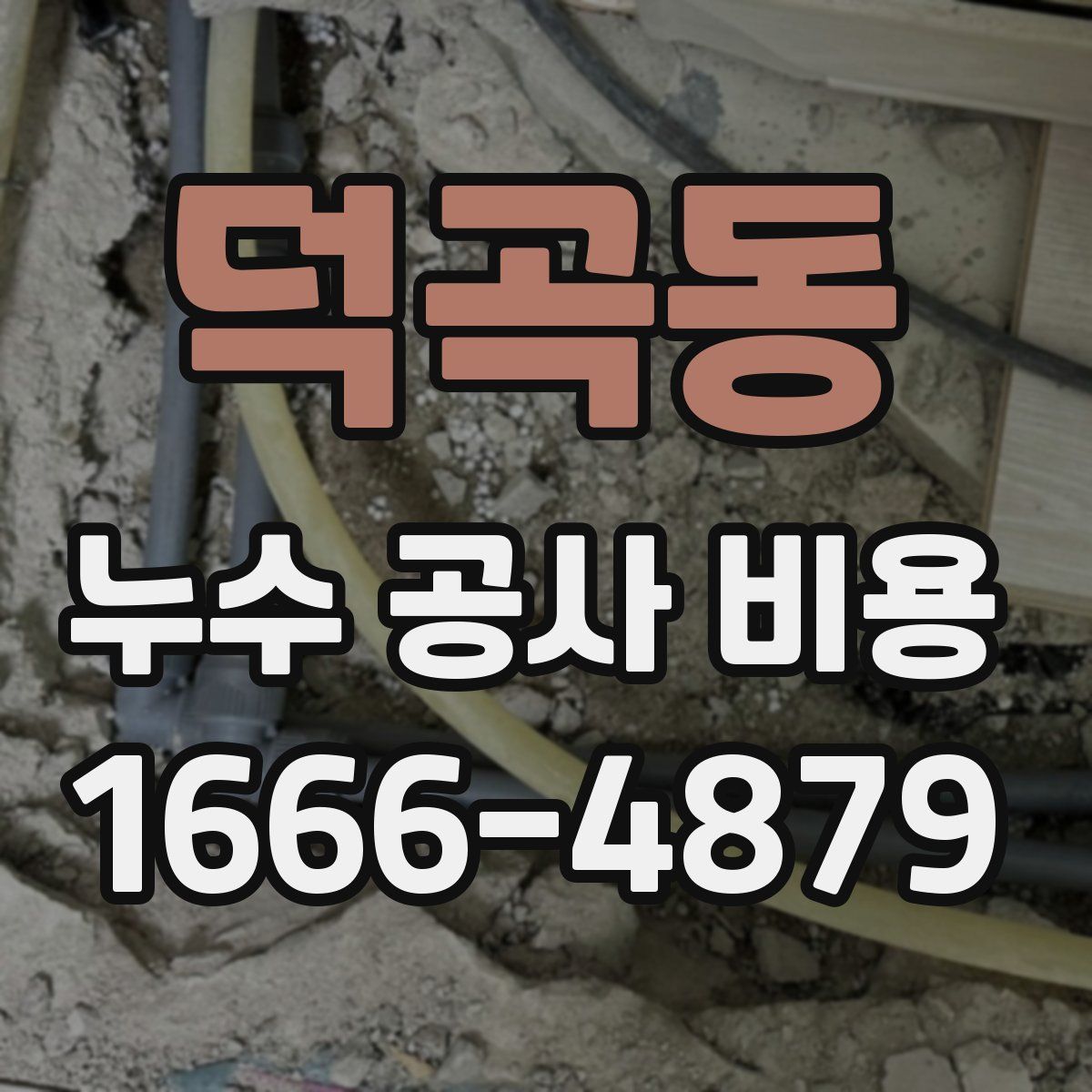 덕곡동 누수 공사 비용
