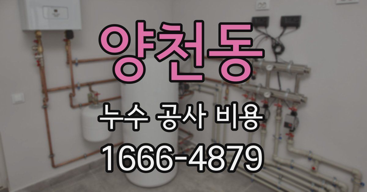양천동 누수 공사 비용