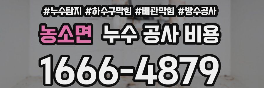 농소면 누수 공사 비용