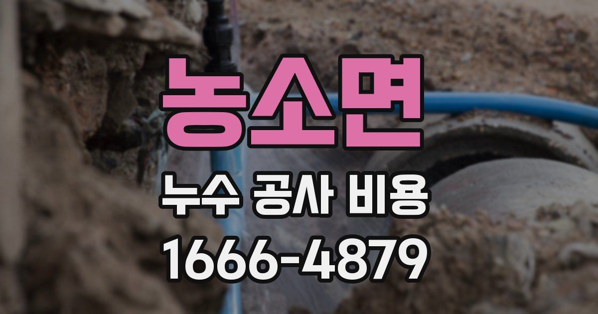 농소면 누수 공사 비용