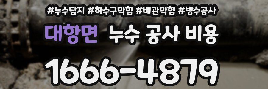 대항면 누수 공사 비용