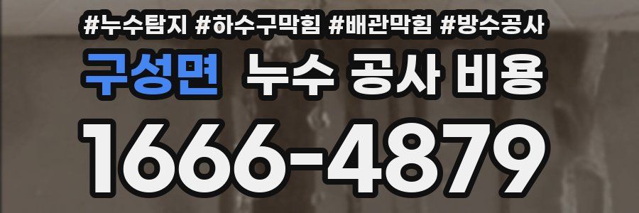 구성면 누수 공사 비용