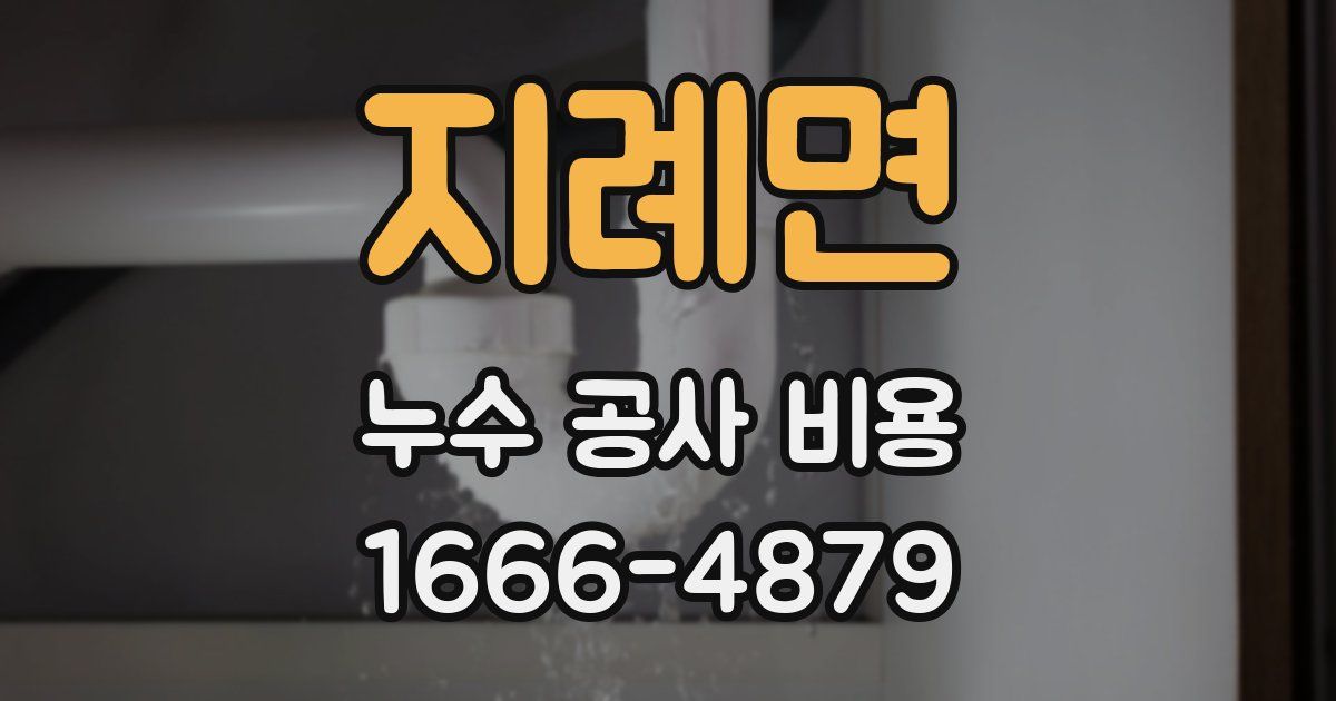 지례면 누수 공사 비용