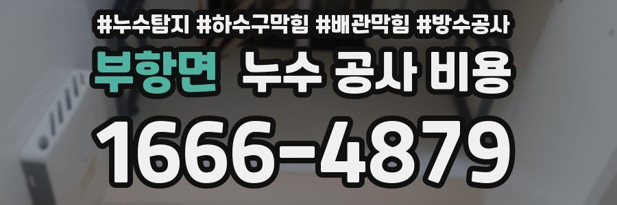 부항면 누수 공사 비용