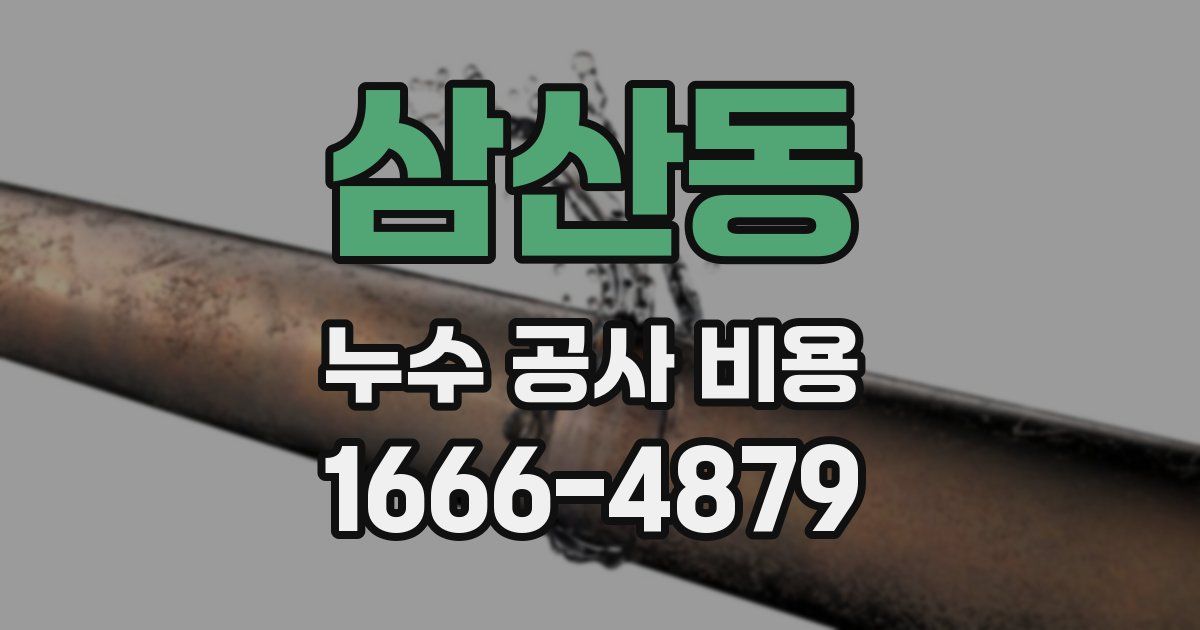 삼산동 누수 공사 비용