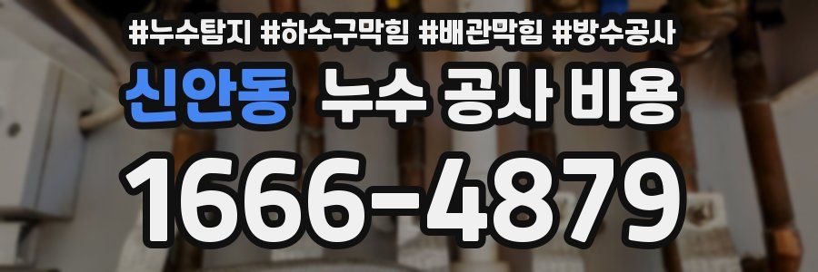 신안동 누수 공사 비용