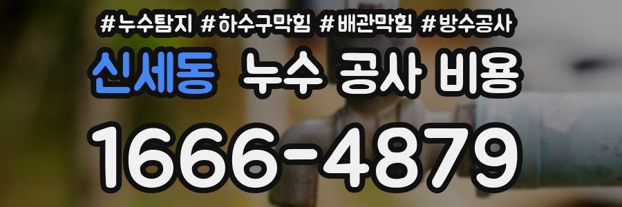 신세동 누수 공사 비용