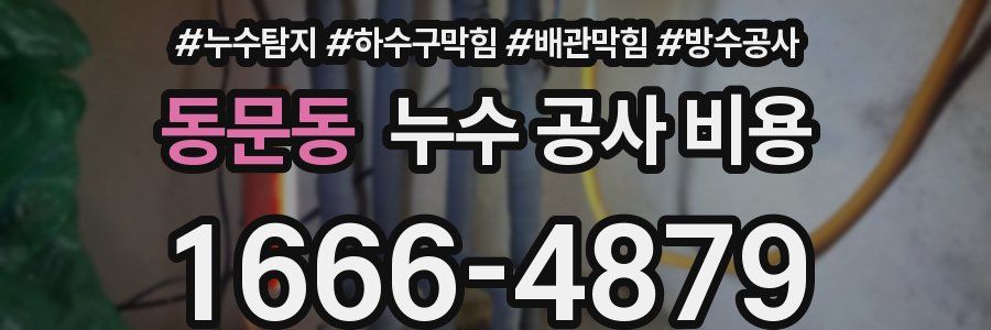 동문동 누수 공사 비용