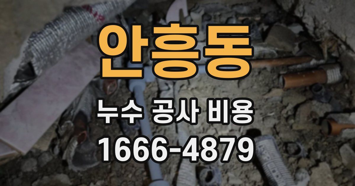 안흥동 누수 공사 비용