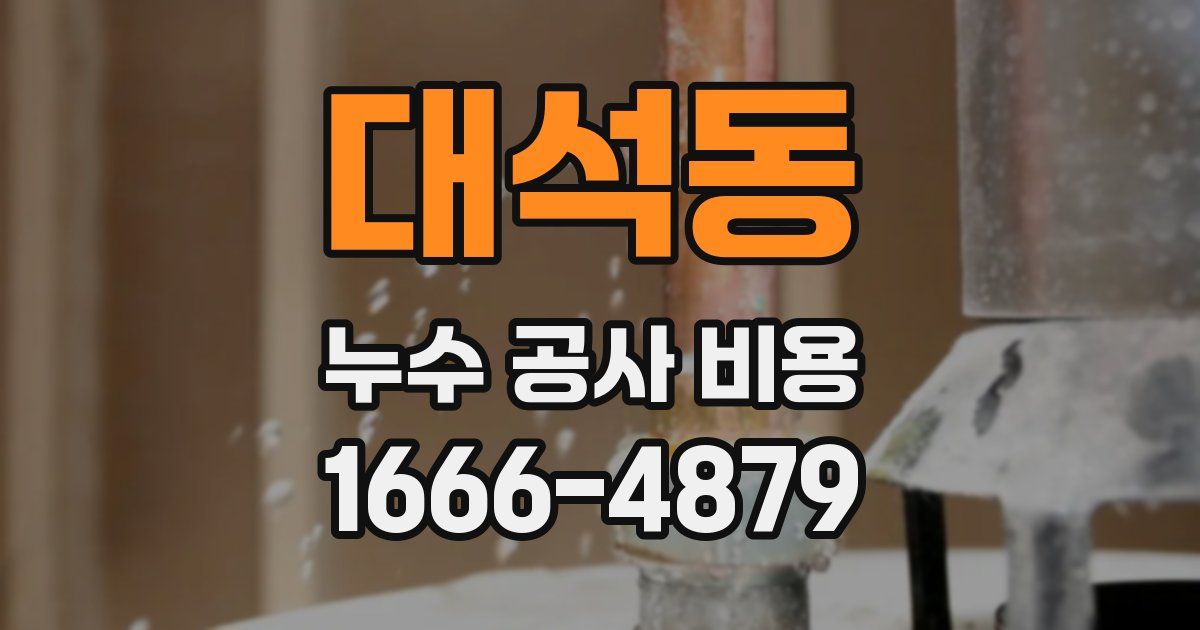 대석동 누수 공사 비용