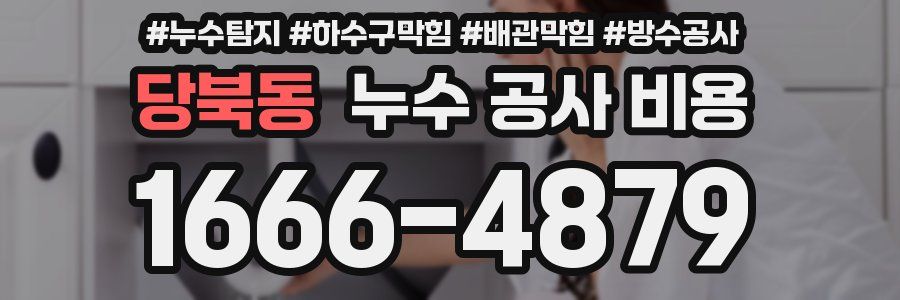 당북동 누수 공사 비용