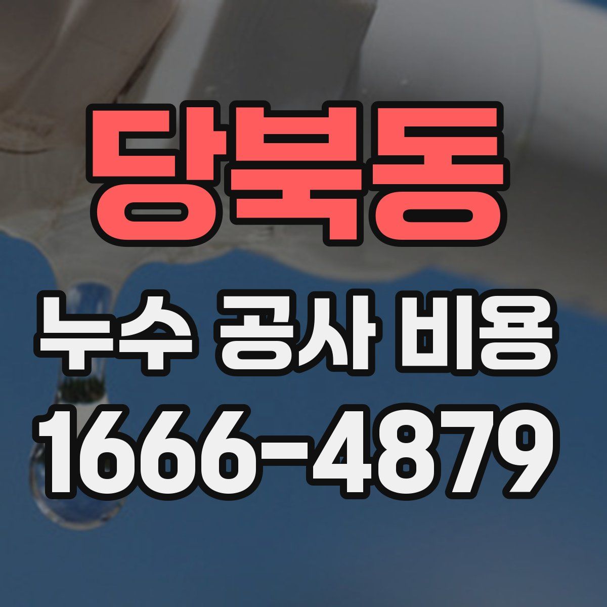당북동 누수 공사 비용