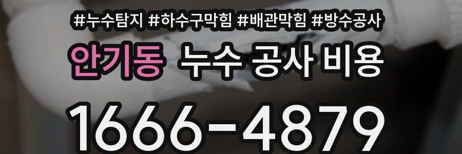 안기동 누수 공사 비용