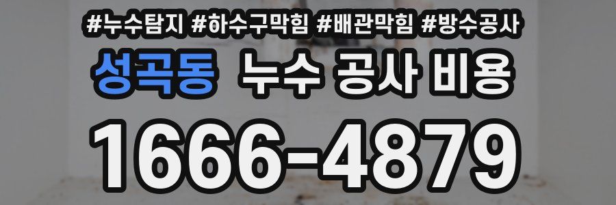 성곡동 누수 공사 비용