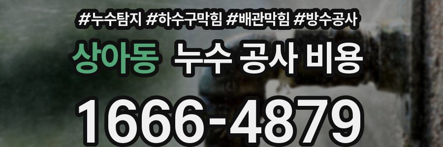 상아동 누수 공사 비용