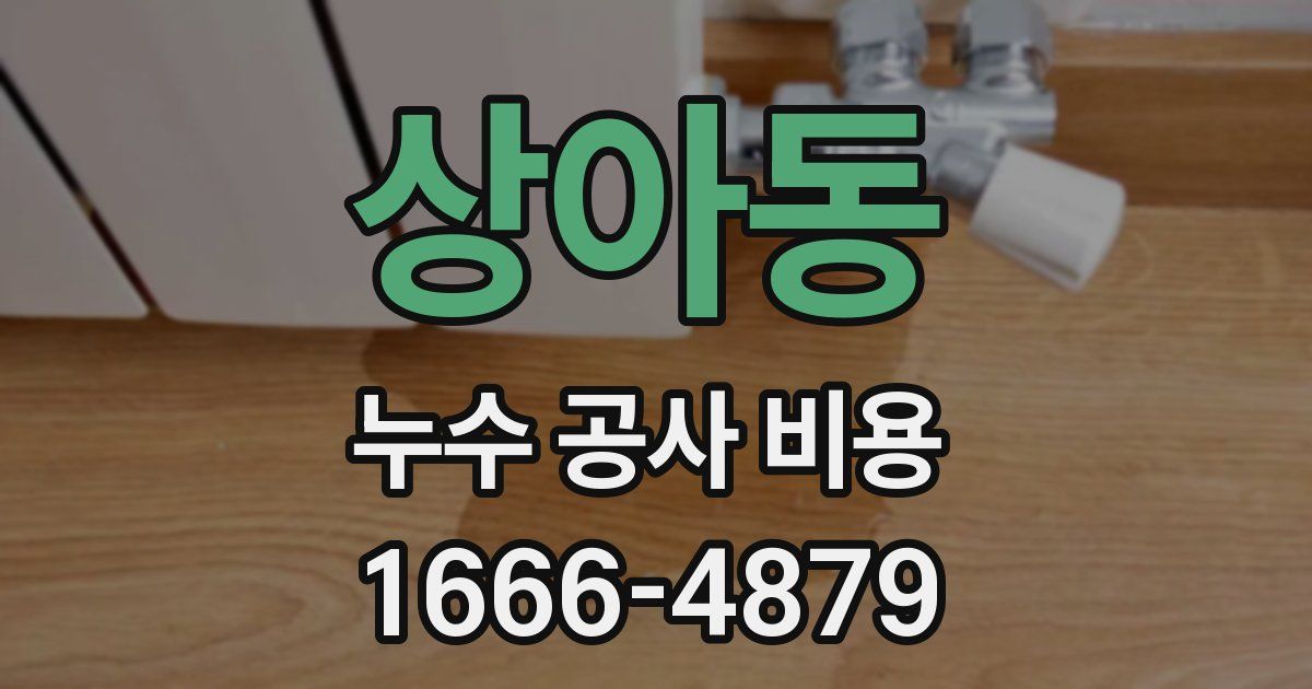 상아동 누수 공사 비용