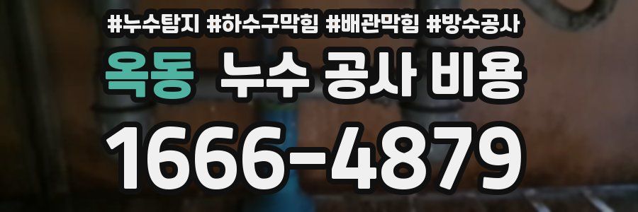 옥동 누수 공사 비용