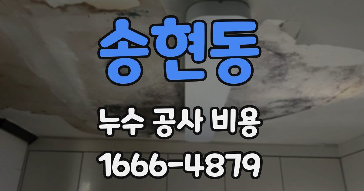송현동 누수 공사 비용