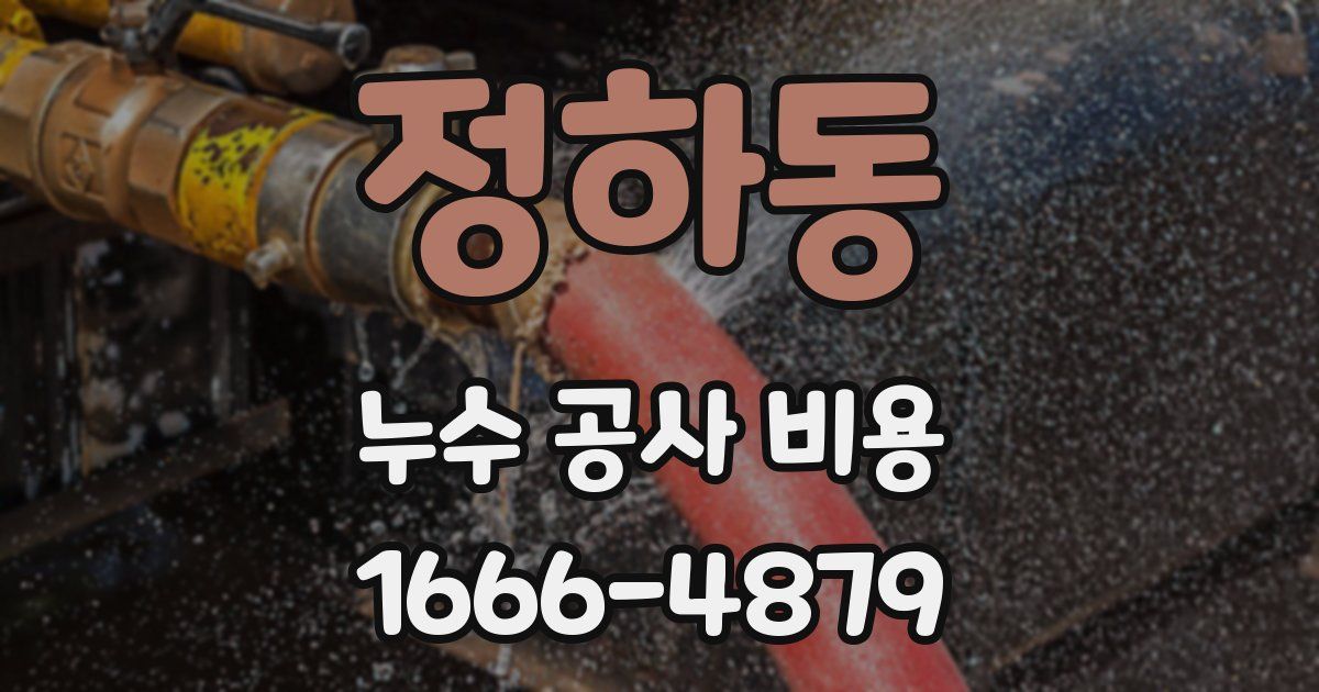 정하동 누수 공사 비용