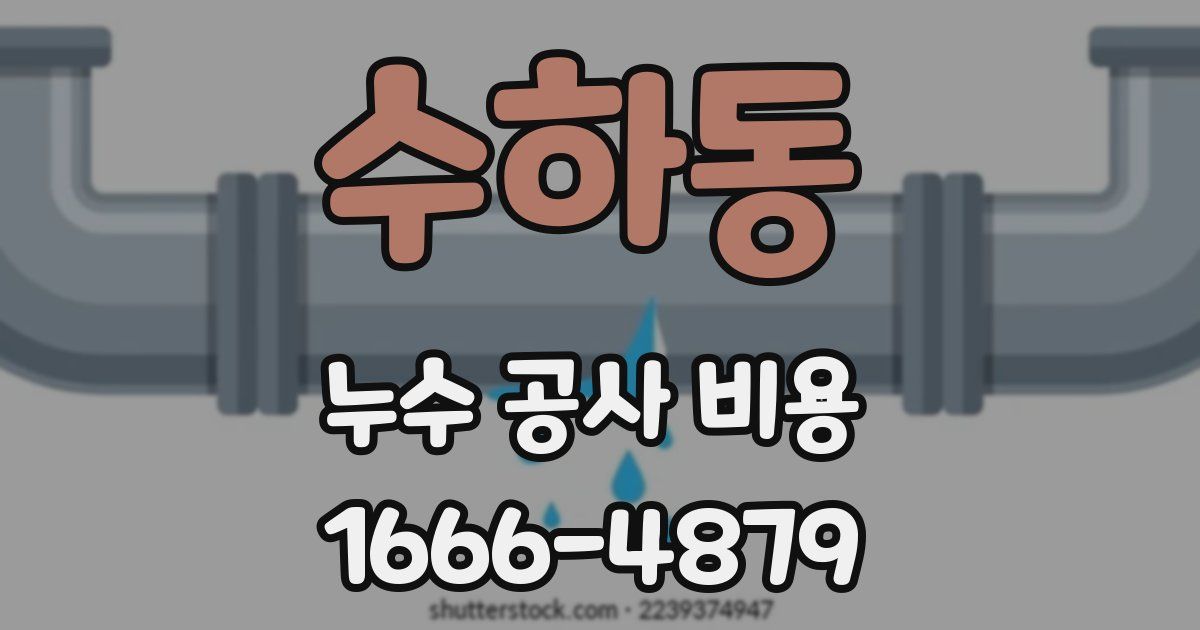 수하동 누수 공사 비용