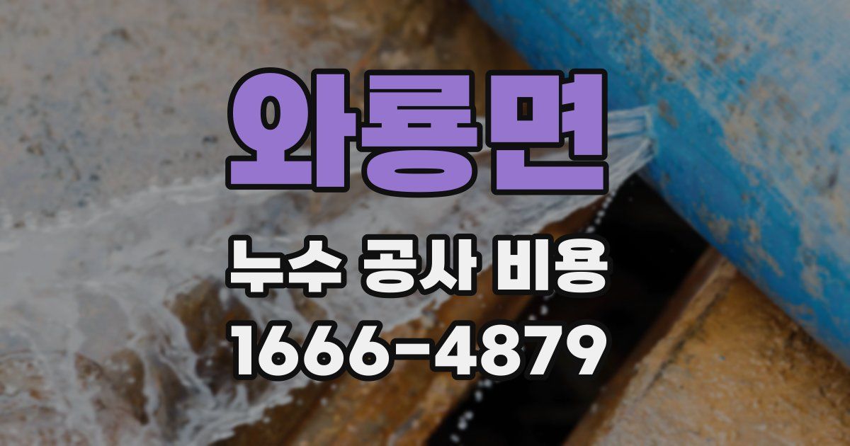 와룡면 누수 공사 비용