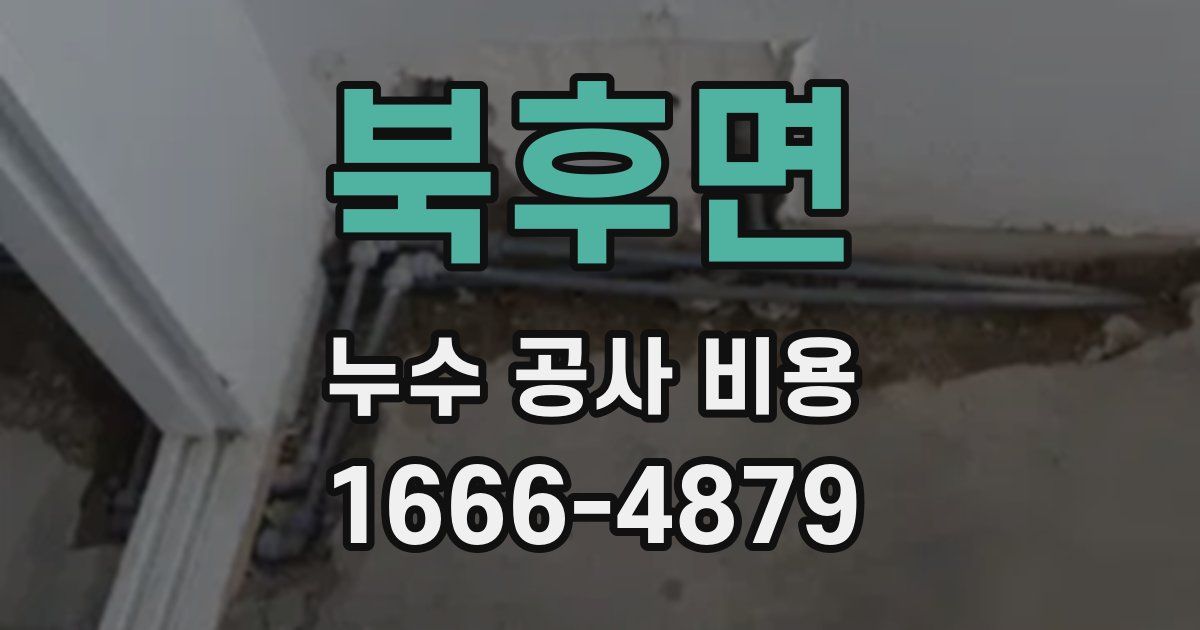 북후면 누수 공사 비용