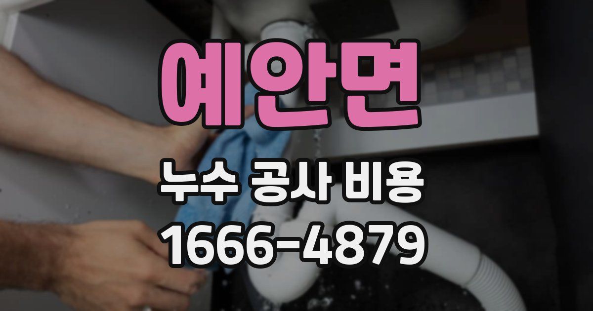 예안면 누수 공사 비용